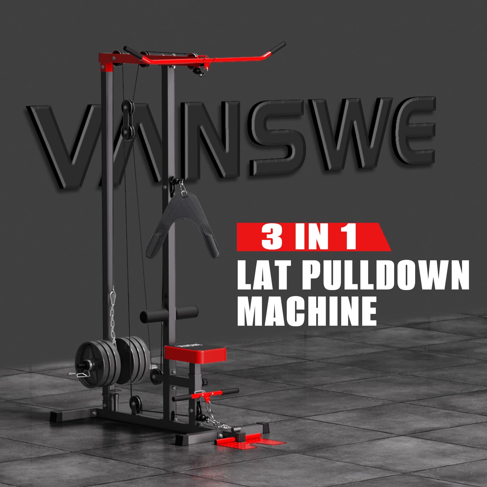 User can do lat pulldown on this cable row machine