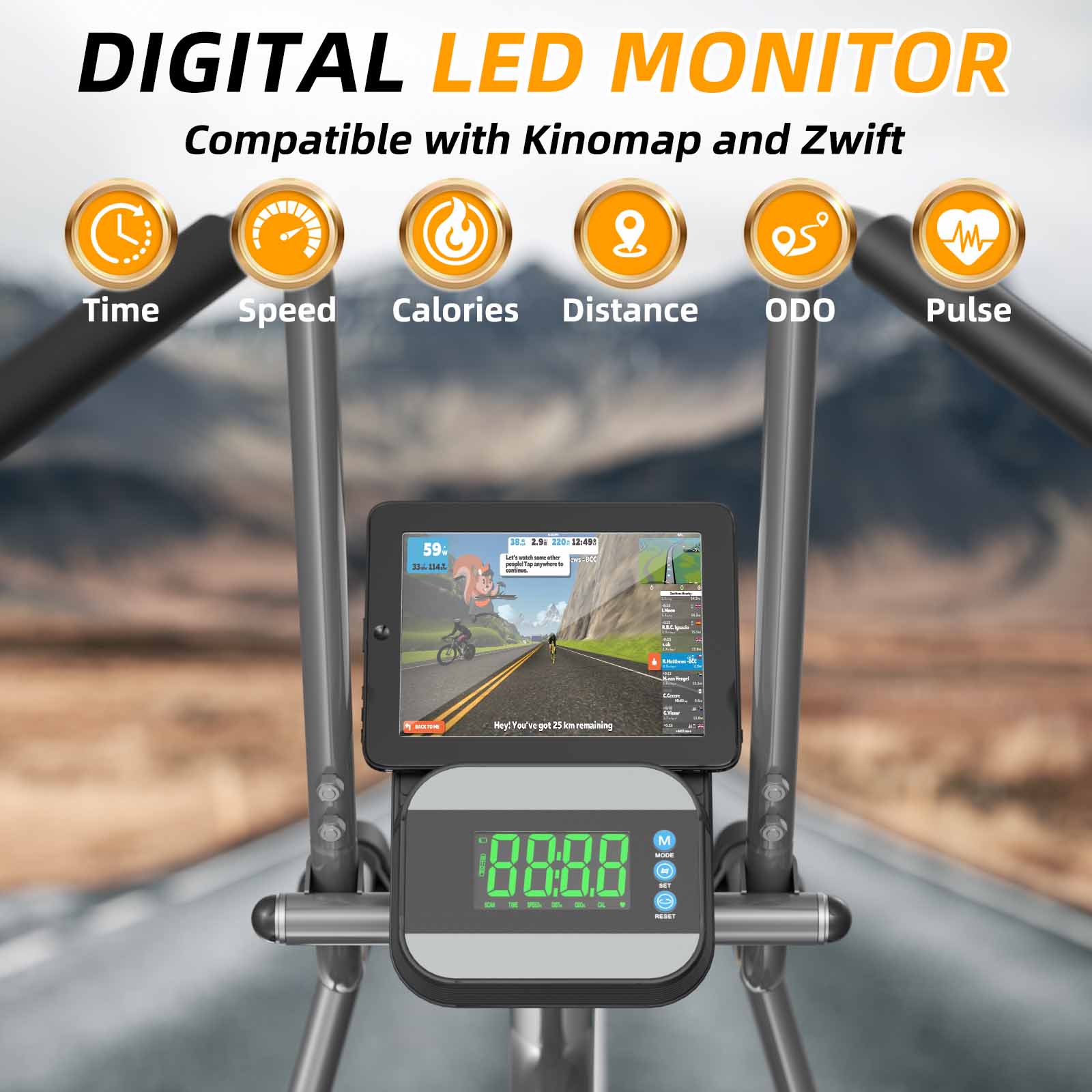 hear monitor of a recumbent bike stationary