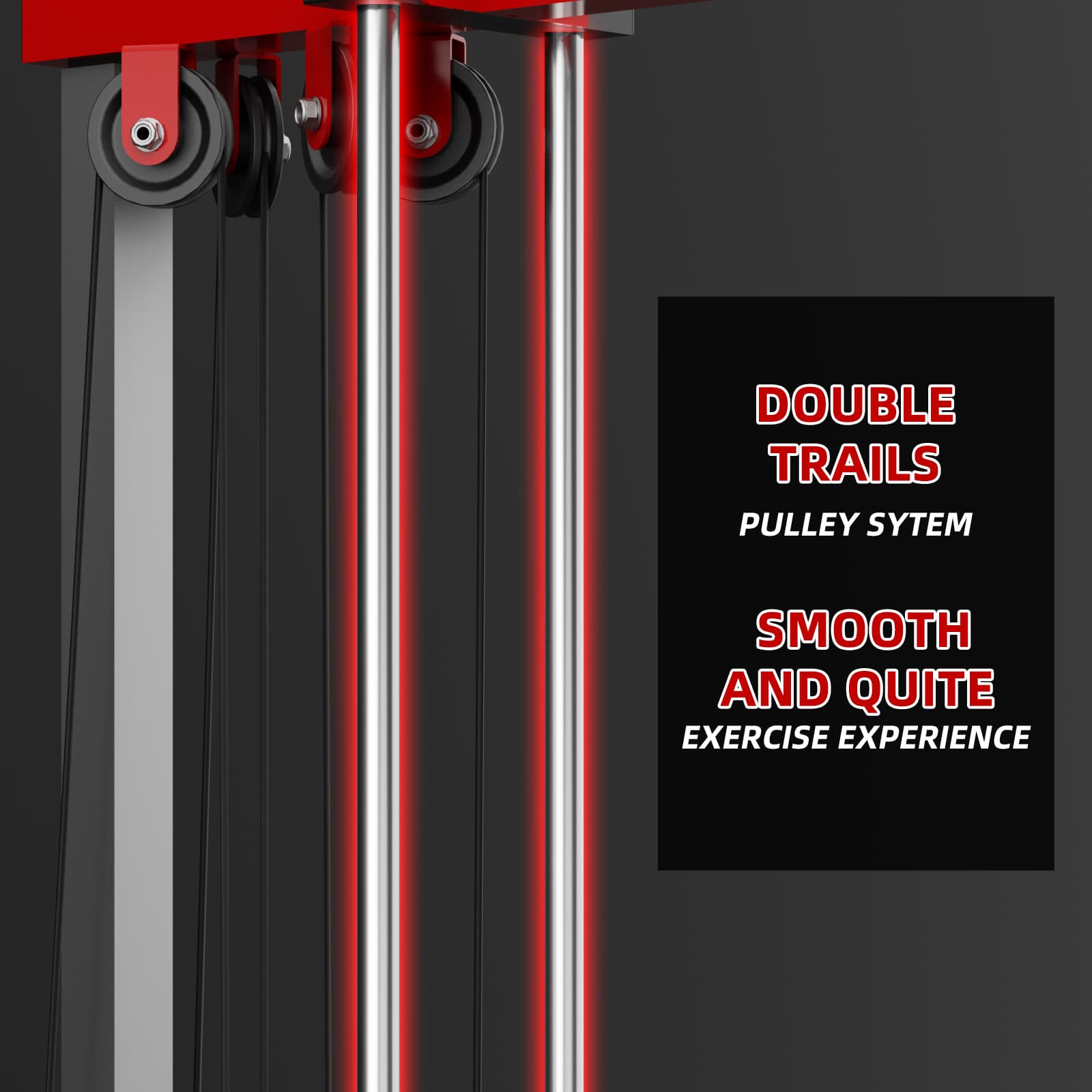 User can do smooth and quite lat pulldown on cable machine