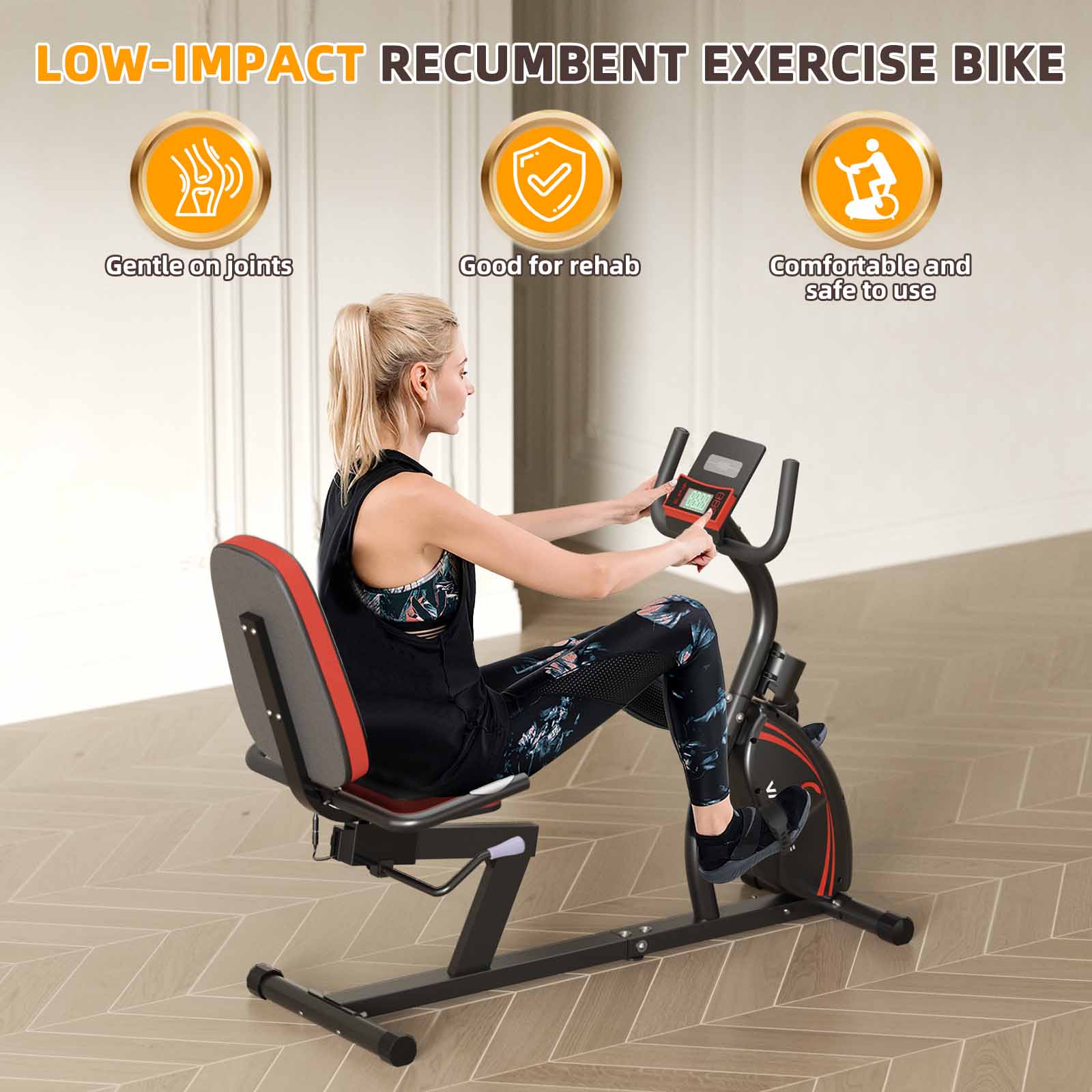 best recumbent exercise bike is gentle on joints, comfortable and safe to use.