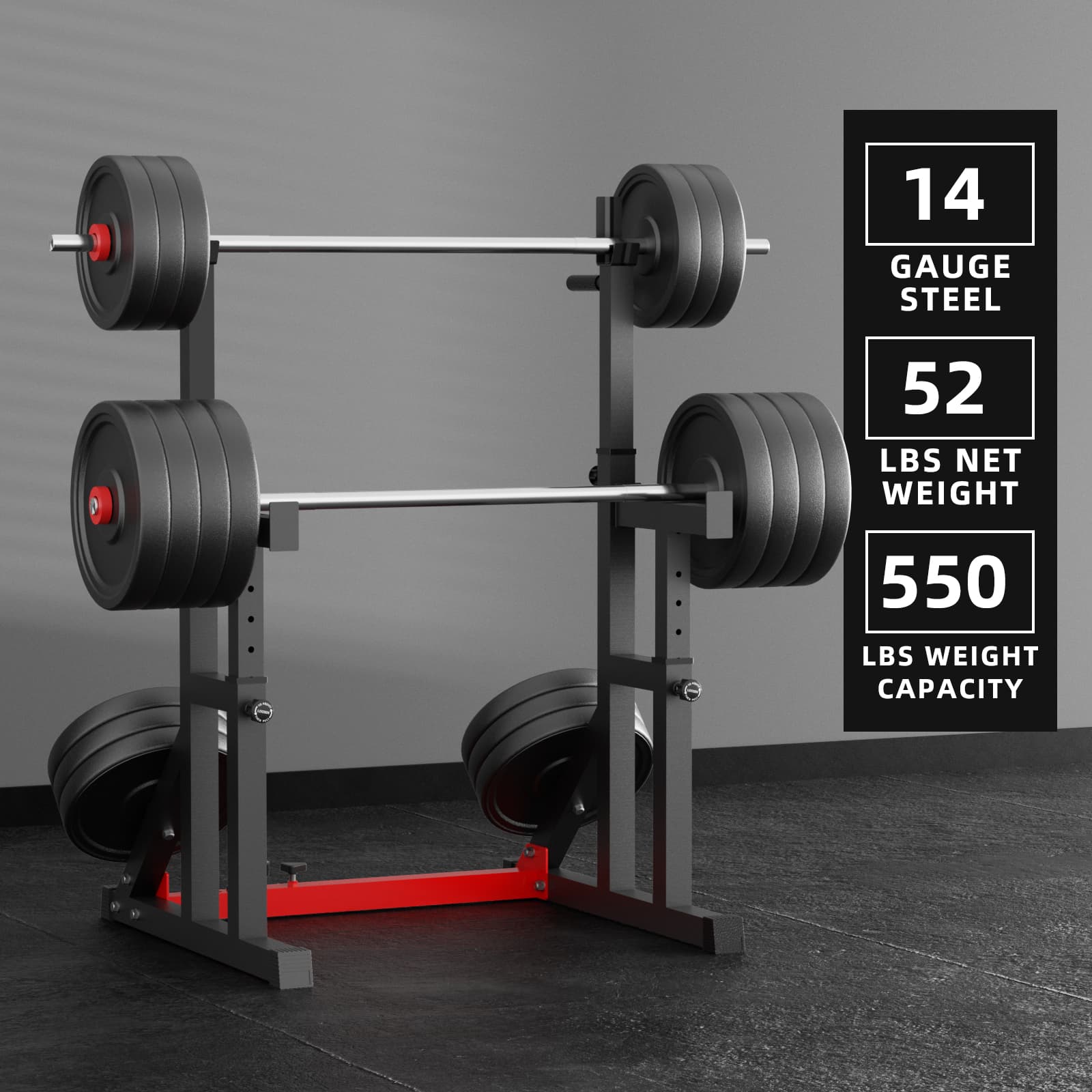 the best squat rack is made of 14 gauge steel
