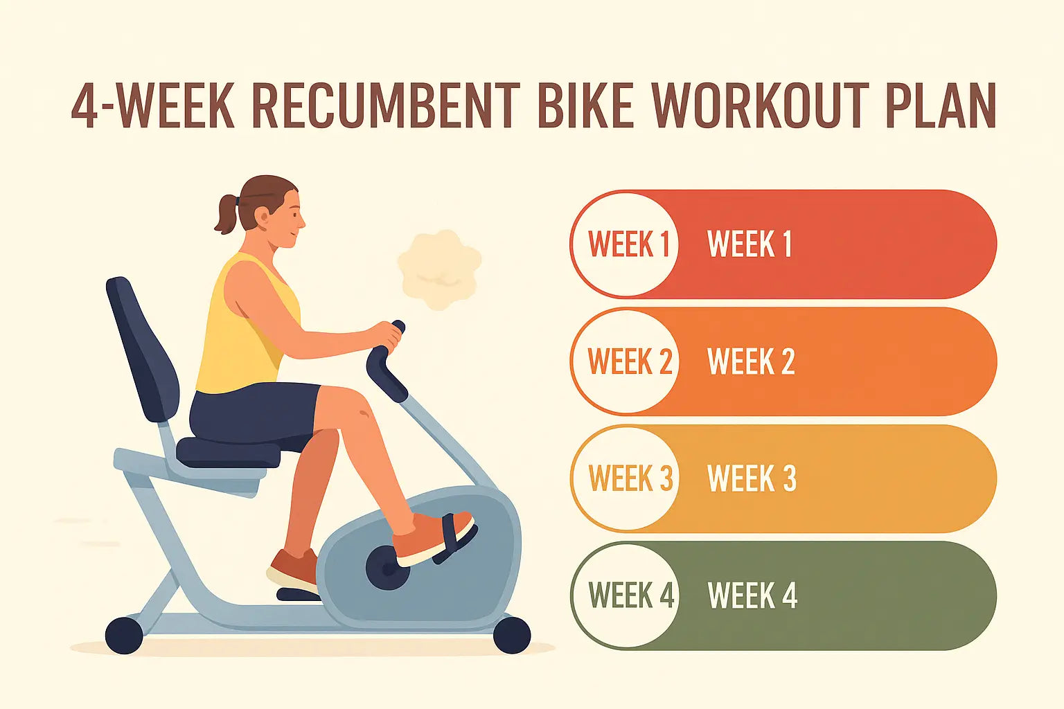 Recumbent bike 4 weeks workout plan