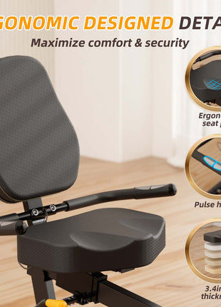 A best recumbent bike for seniors must have pule handles to monitor hear beat.