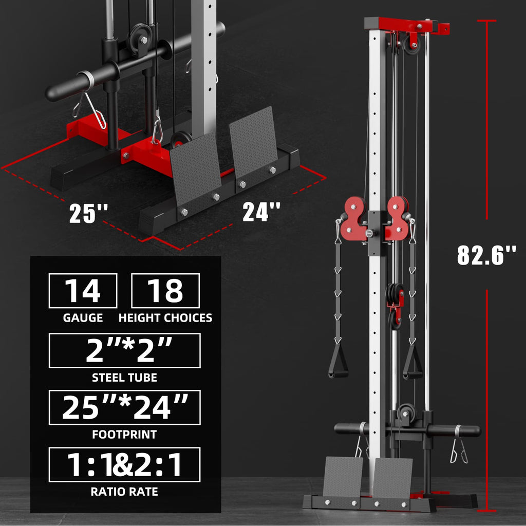Wall Mount Cable Machine | Compact Pulley System for Home Gym