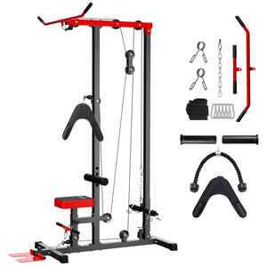 Vanswe Lat Pulldown Machine 3-in-1 Pulley System for Home Gym