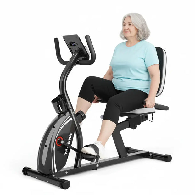 vanswe rb407 recumbent bike with a senior model