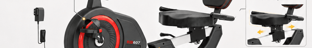 Vanswe RB607 electric recumbent bike with backlit LED monitor, wide ergonomic seat, electric resistance control, quiet magnetic drive, and stable home cardio design.