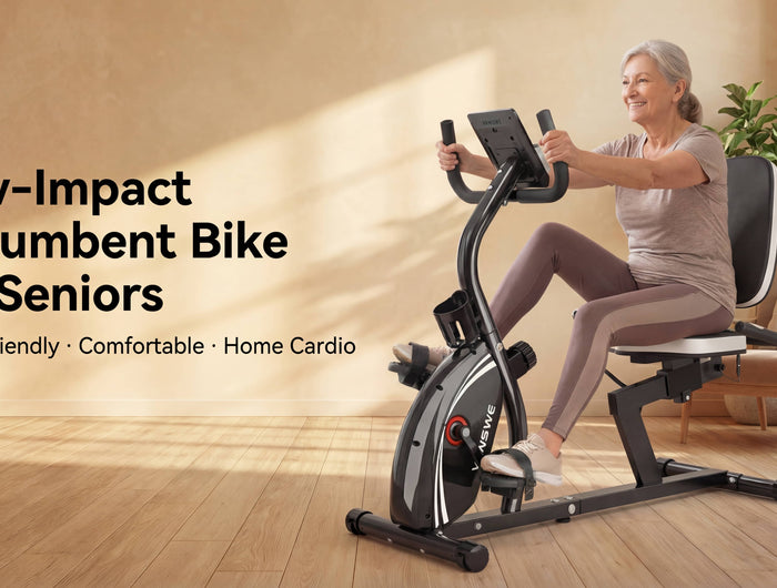 grandma riding on the vanswe rb407 recumbent exercise bike