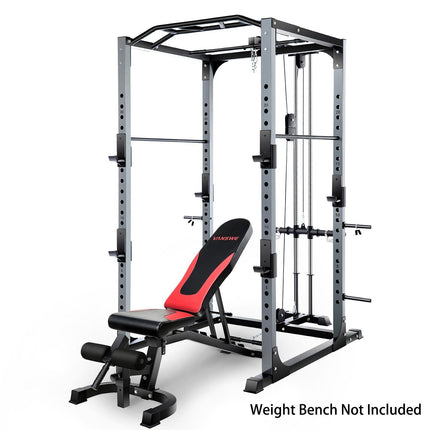 VANSWE-PR005 Power Rack 1300-Pound Capacity Olympic Power Cage Home Gym Equipment Vanswe 