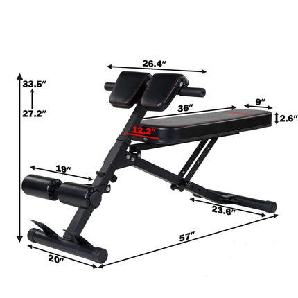 VANSWE Multi-Workout Abdominal Back Extension Bench Vanswe 
