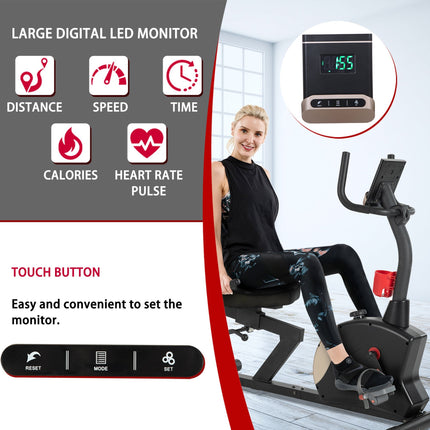 2023 Vanswe Fitness Recumbent Exercise Bike for Adults Seniors Home Cardio Workout and Physical Therapy