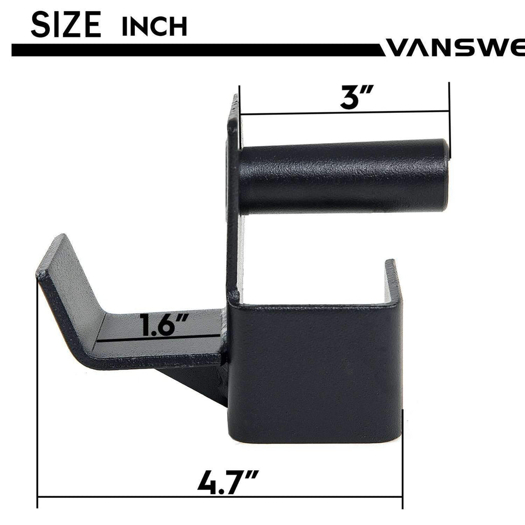 J-Hooks Barbell Holder for 2x2 inches Square Tube Power Rack(Pair) Vanswe 
