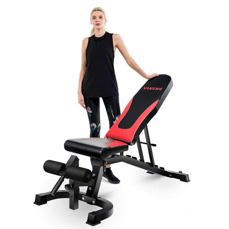 VANSWE 800 lbs Capacity Adjustable Workout Bench | New Design 2020 Vanswe