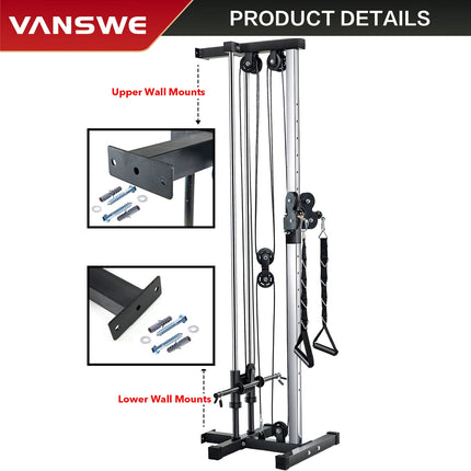 New Home Gym Wall Mount Cable Station| Vanswe