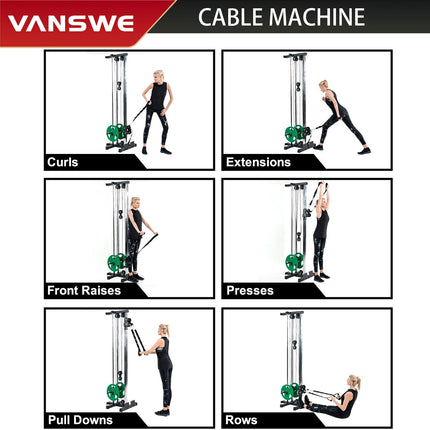 New Home Gym Wall Mount Cable Station with Removable Footboard | Vanswe