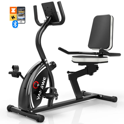 The Best Recumbent Bike With 16-Level (Silver) | Vanswe Fitness