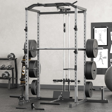 VANSWE Home Gym Power Rack Silver (2023 Updated Version)